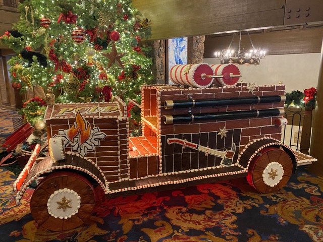 Festive Gingerbread Fire Truck at Stein Eriksen